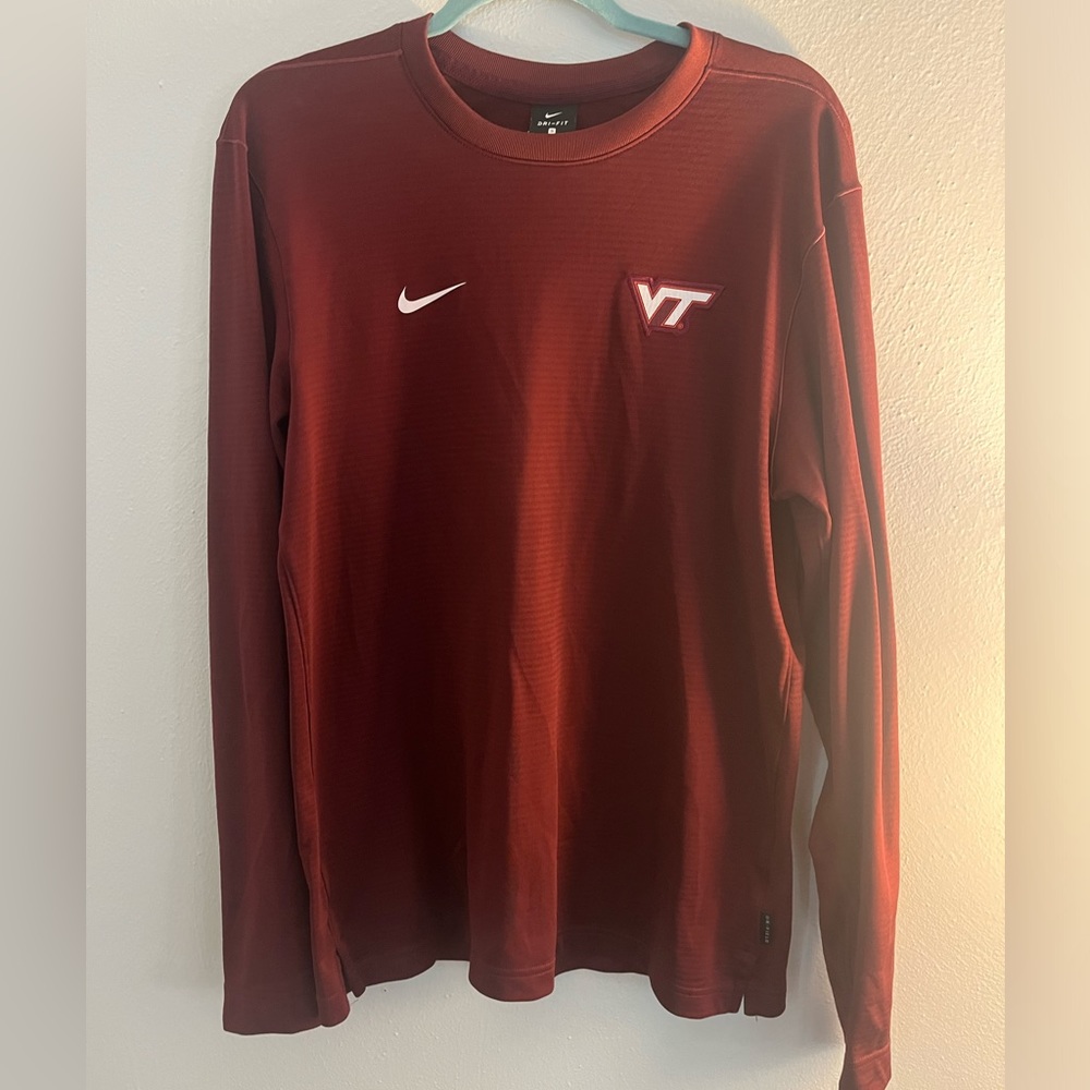 Nike Dri Fit Virginia Tech Long Sleeve Shirt Size Small